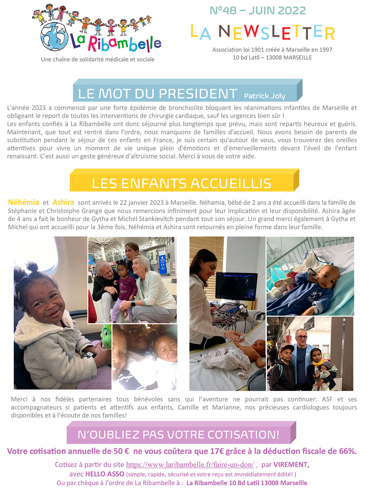 La newsletter de La Ribambelle N°46 - Juin 2022