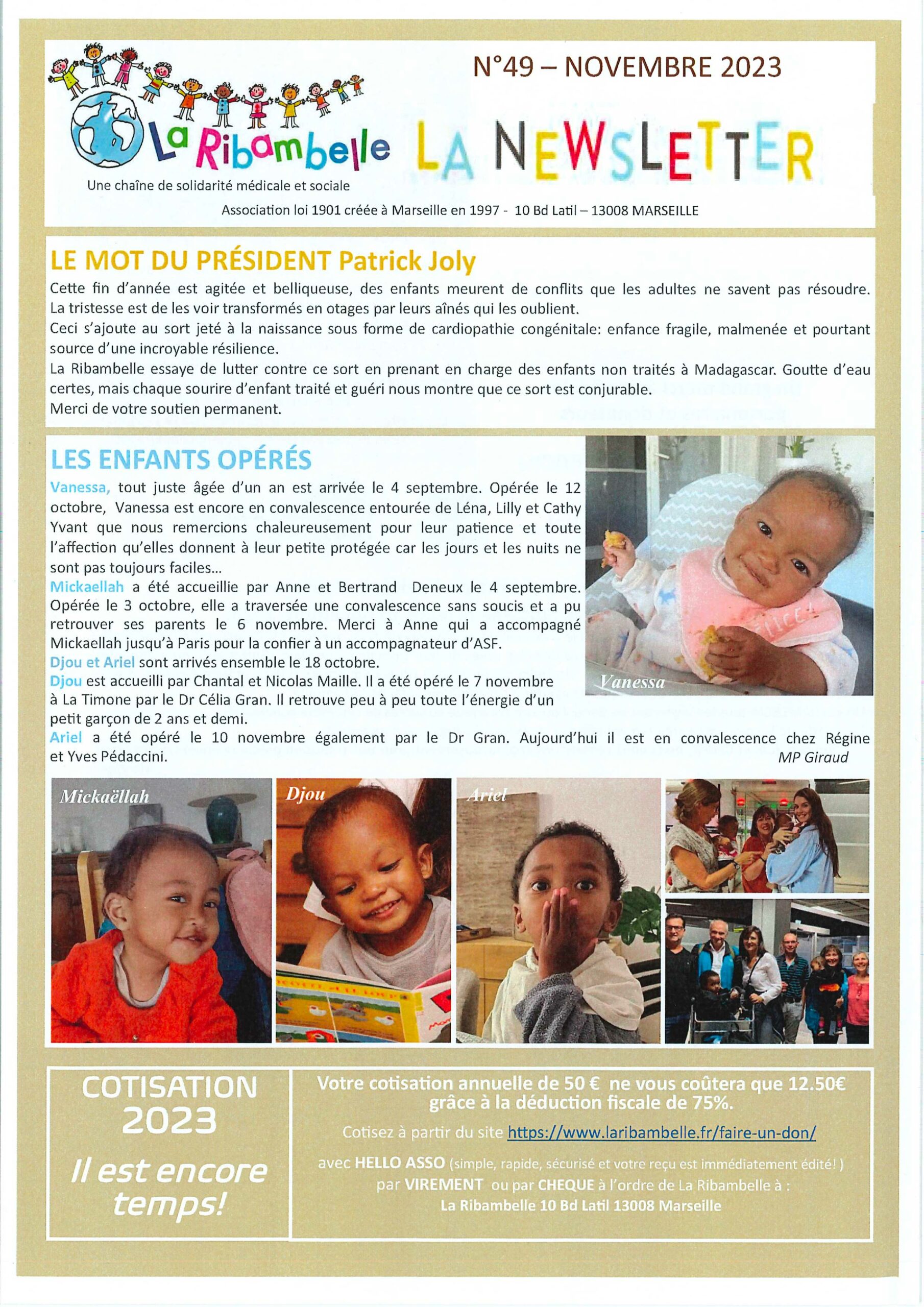 La newsletter de La Ribambelle N°46 - Juin 2022